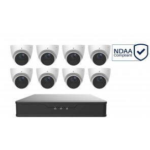 Uniview Security Camera 16 Channel eight Turret NDAA Complaint