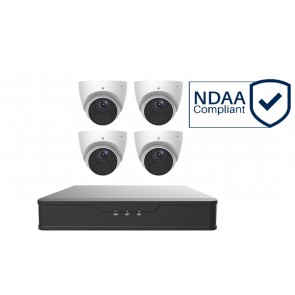 Uniview Security Camera 4 Channel Six Turret NDAA Complaint