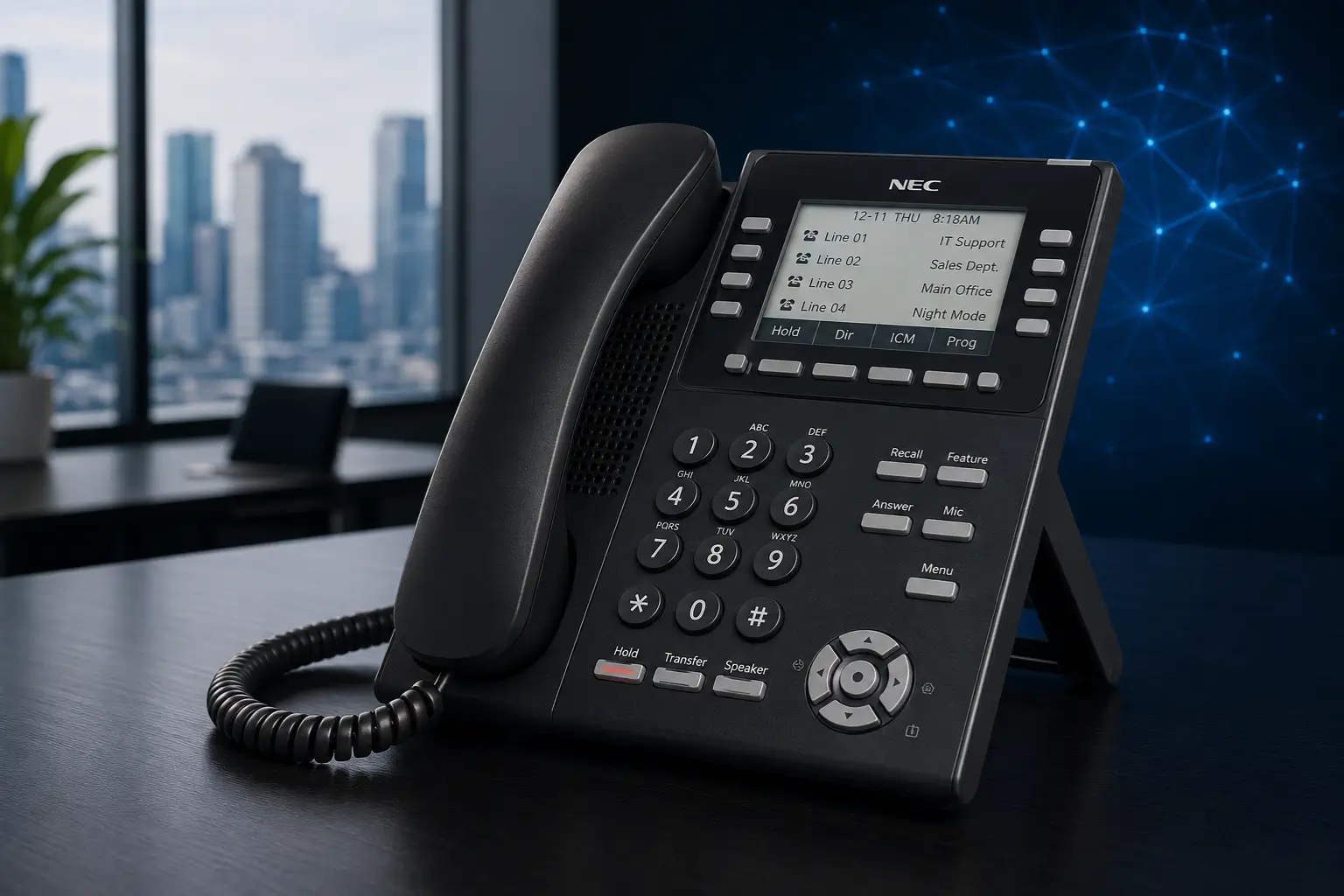 DT820 IP Self-Labeling Phone