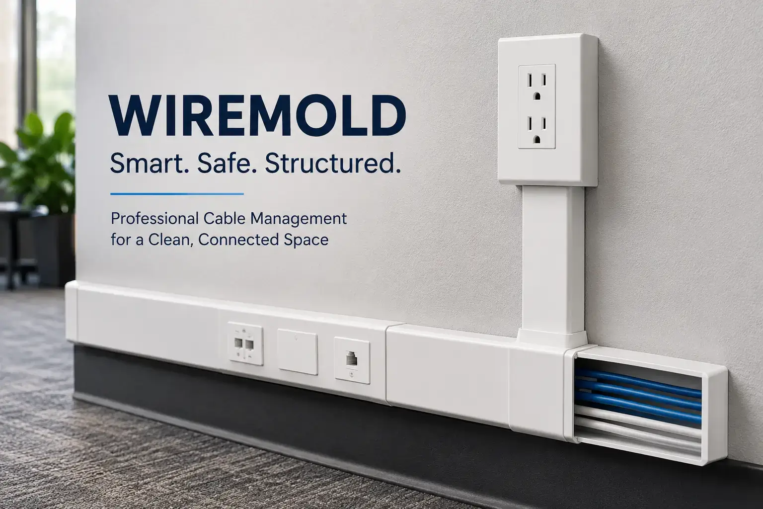Wiremold - structured data cabling project by BCS-IP in Austin, TX