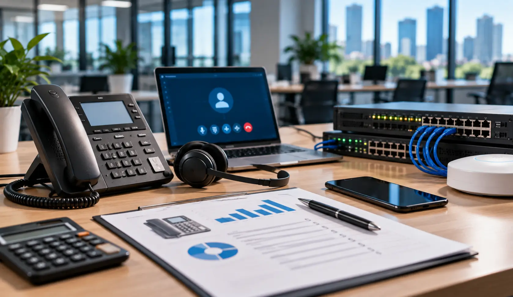 Business phone system cost factors for an Austin business