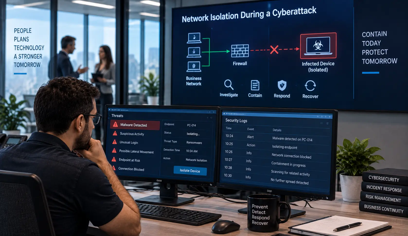 Network isolation during a cyberattack incident