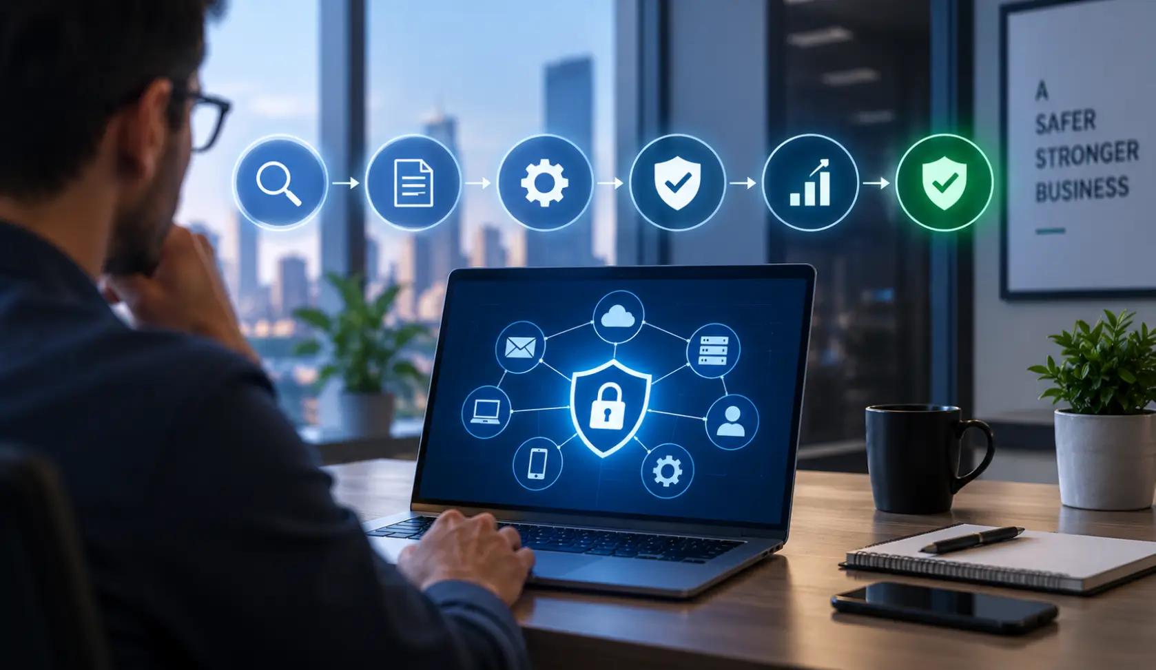 Business cybersecurity process for reducing security exposure