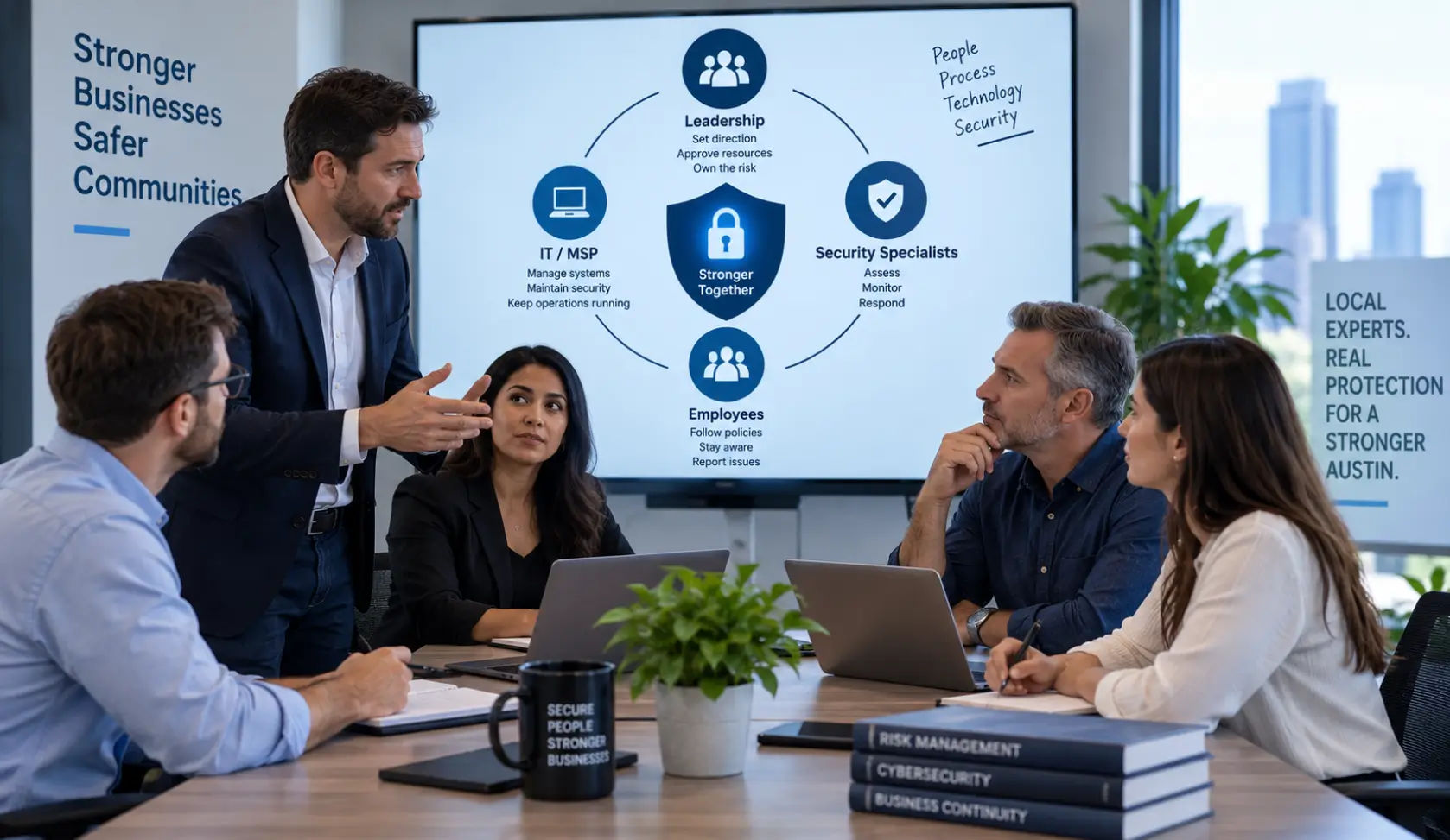 Shared cybersecurity responsibility between leadership IT and employees